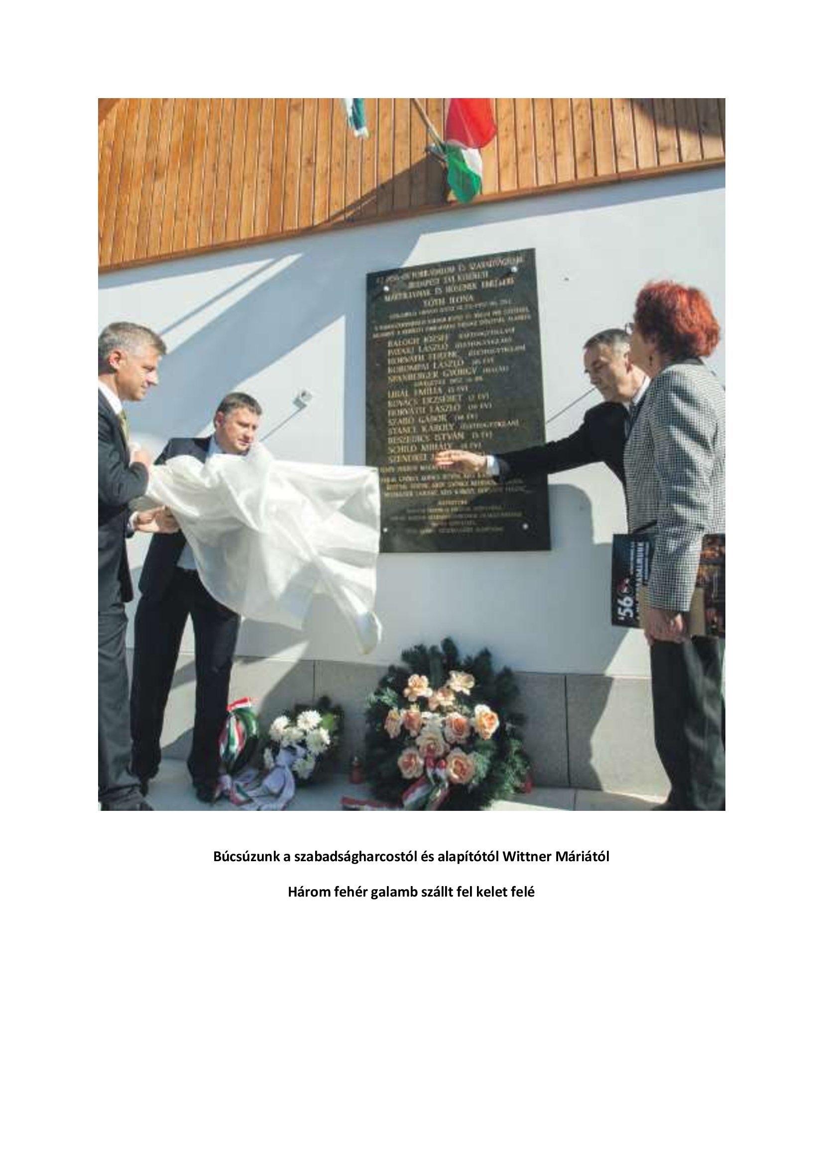 Gránittábla avatás 2017. 10