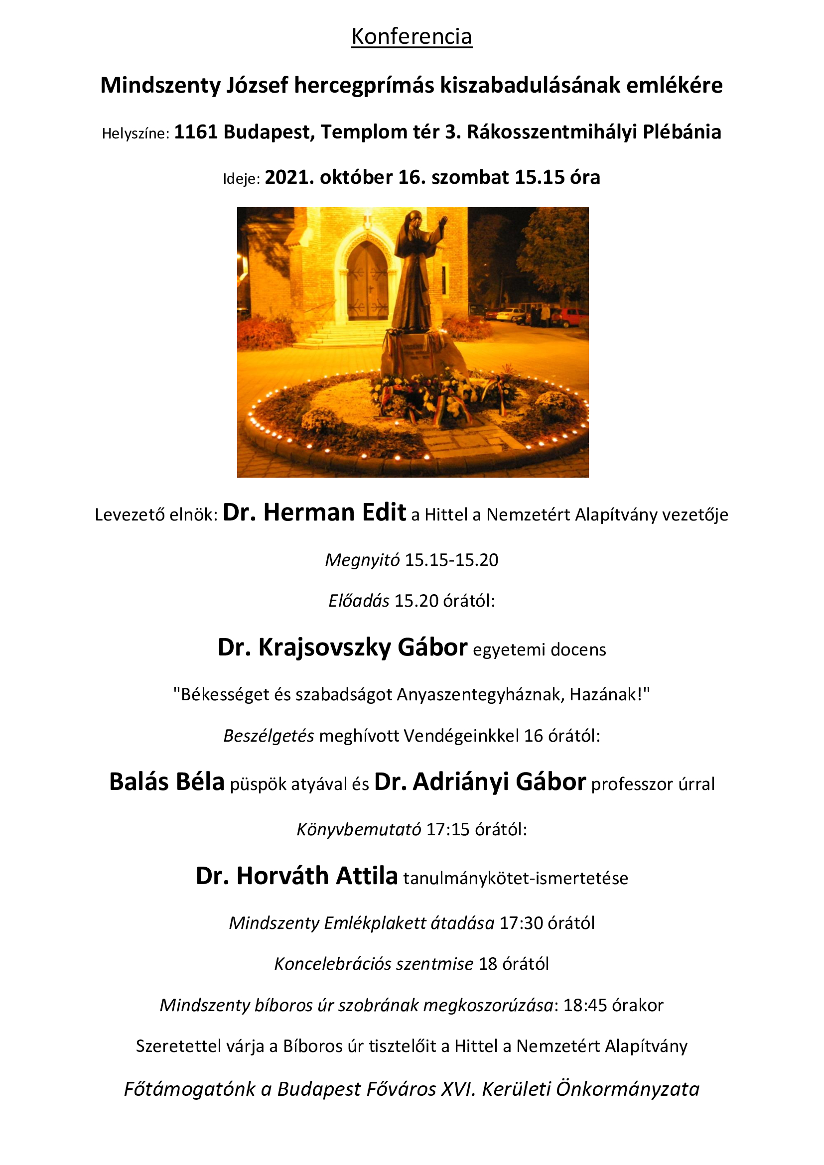 Mindszenty konferencia 2021.10