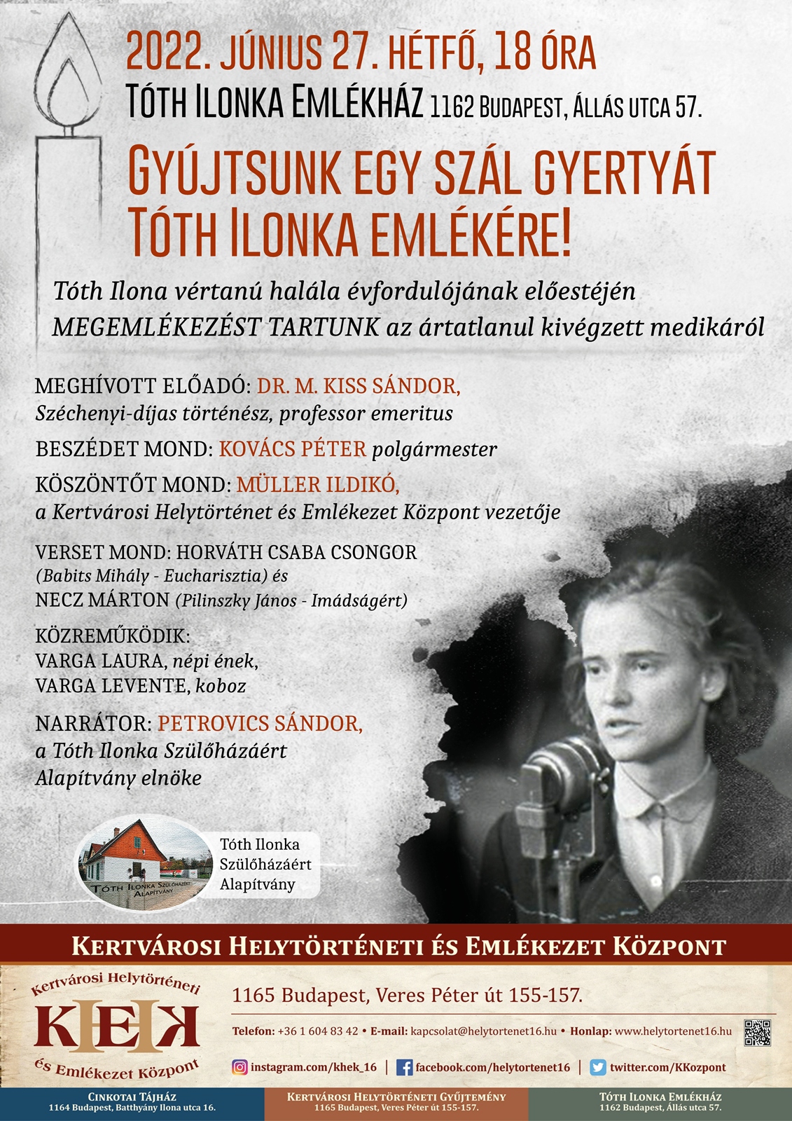 Tóth Ilonka megemlékezés 2022.06